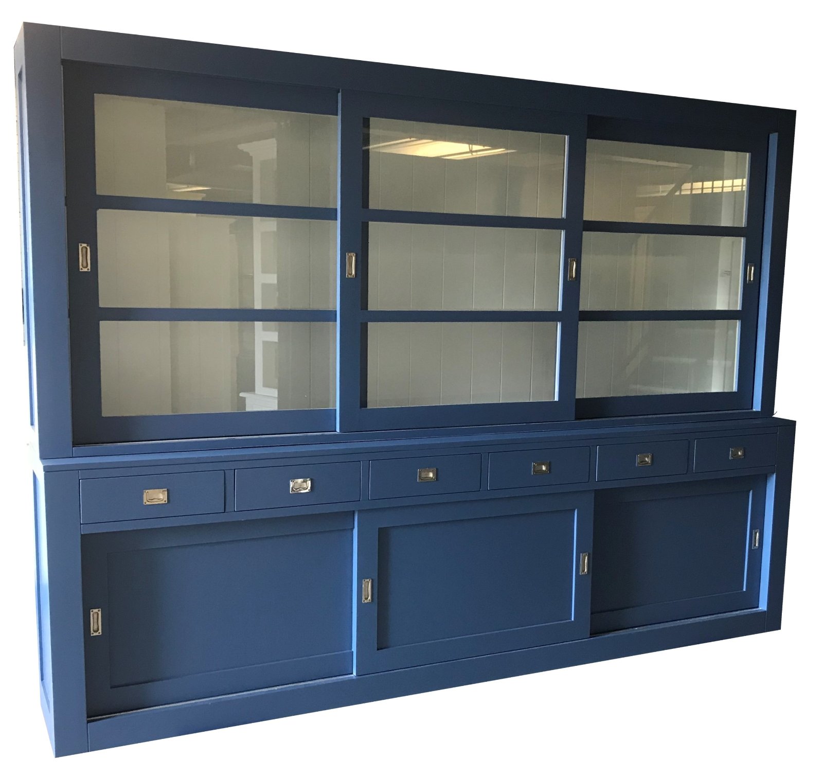 Buffetkast design Hasselt blauw - wit 300 x 50/40 x 220 - nr. 1