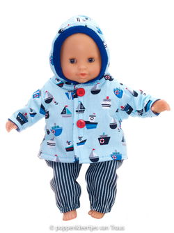 Corolle 30 cm Jongens jasje blauw/scheepjes