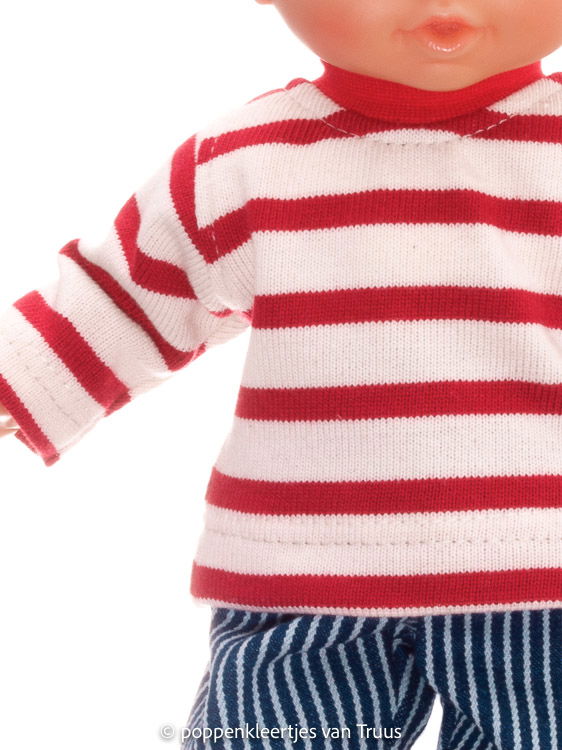 Corolle 30 cm Jongens setje Bretonse streep/rood/ecru/blauw - Afbeelding 2