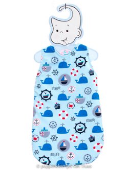 Baby Born 43 cm Jongens slaapzak blauw/vissen/boei/anker
