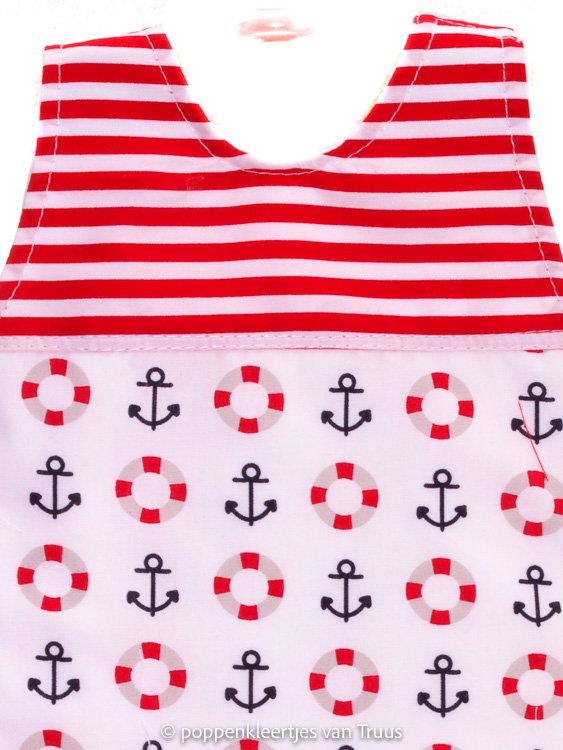 Paola Reina 34 cm Jongens slaapzak rood/wit/boei/ankers - Afbeelding 2