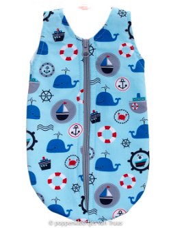 Baby Born Soft 36 cm Jongens slaapzak blauw/vissen/boei/anker