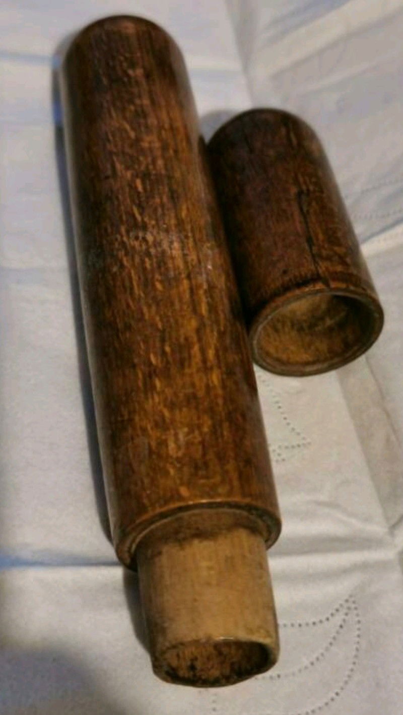 Antieke houten sigaren koker - Afbeelding 2