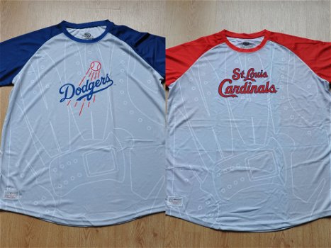 Amerikaanse baseball shirts Dodgers en Cardinals USA - 0