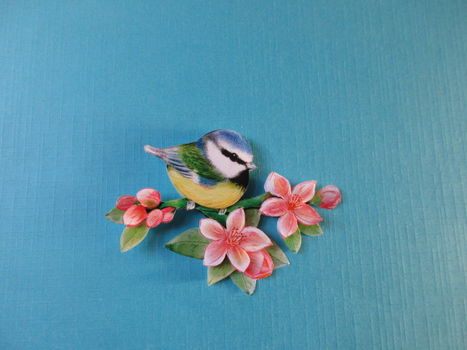 j157 Jeanine / bloemen / vogel - 0