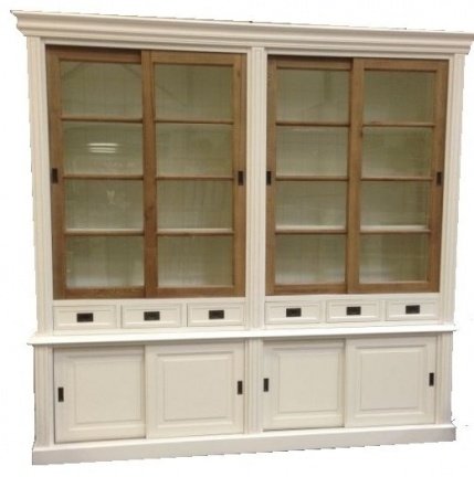 Winkelkast Utrecht wit 260 x 50/45 x 240cm eiken deuren - nr. 1