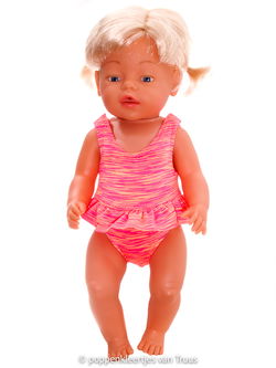 Baby Born 43 cm Badpakje roze/fluor