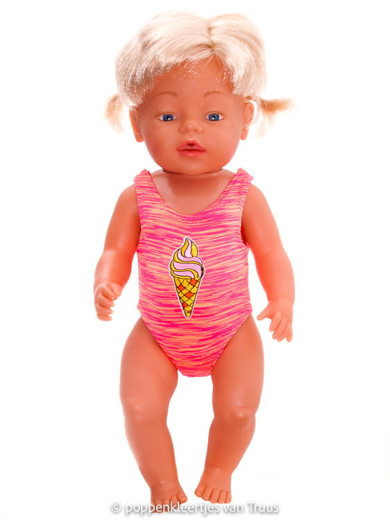 Baby Born 43 cm Badpakje roze/fluor/ijsje - nr. 1
