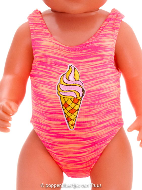 Baby Born 43 cm Badpakje roze/fluor/ijsje - Afbeelding 2