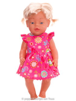 Baby Born 43 cm Jurksetje fuchsia/multi