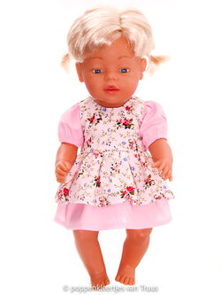 Baby Born 43 cm Jurksetje roze/roosjes