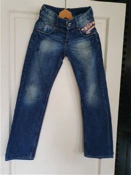 Vingino blauwe spijkerbroek jeans vintage maat 11/140 - 2