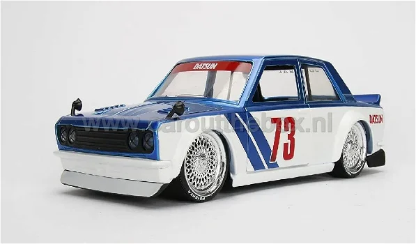 Datsun 510 1973 blauw 1:24 Jada - 0