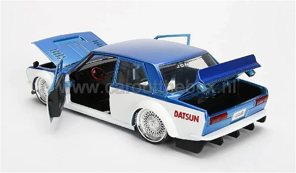 Datsun 510 1973 blauw 1:24 Jada - 3