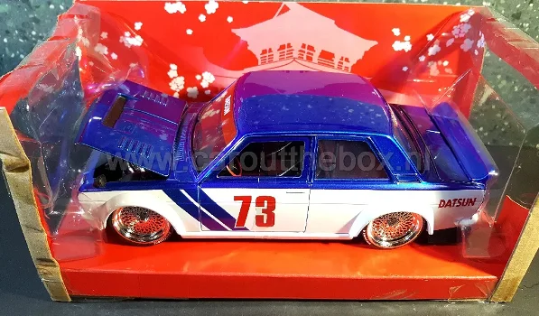 Datsun 510 1973 blauw 1:24 Jada - 5