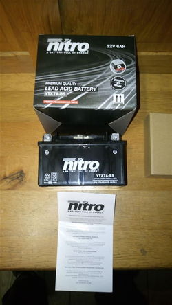 Accu Nitro 12v CHINA SCOOTERS Onderhoudsvrij 12v 6AH YTX7A-BS actie !