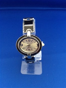 Zilverkleurig horloge ovaal - 0