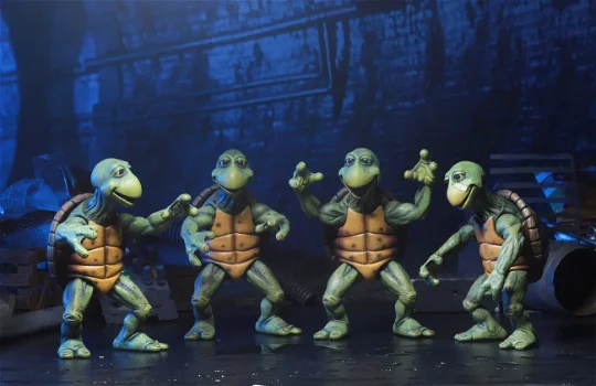 NECA Teenage Mutant Ninja Turtles 1990 Baby Turtle Figure set - 3