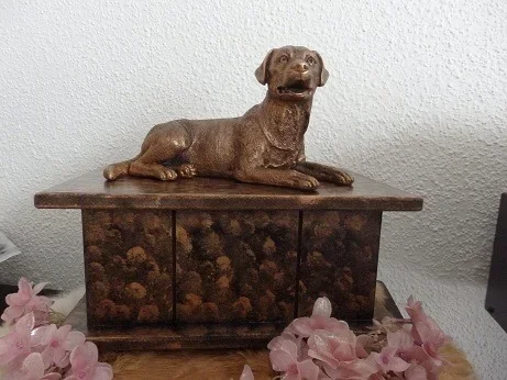 Labradorhond beeld op urn als set te koop of los verkrijgbaar - 0