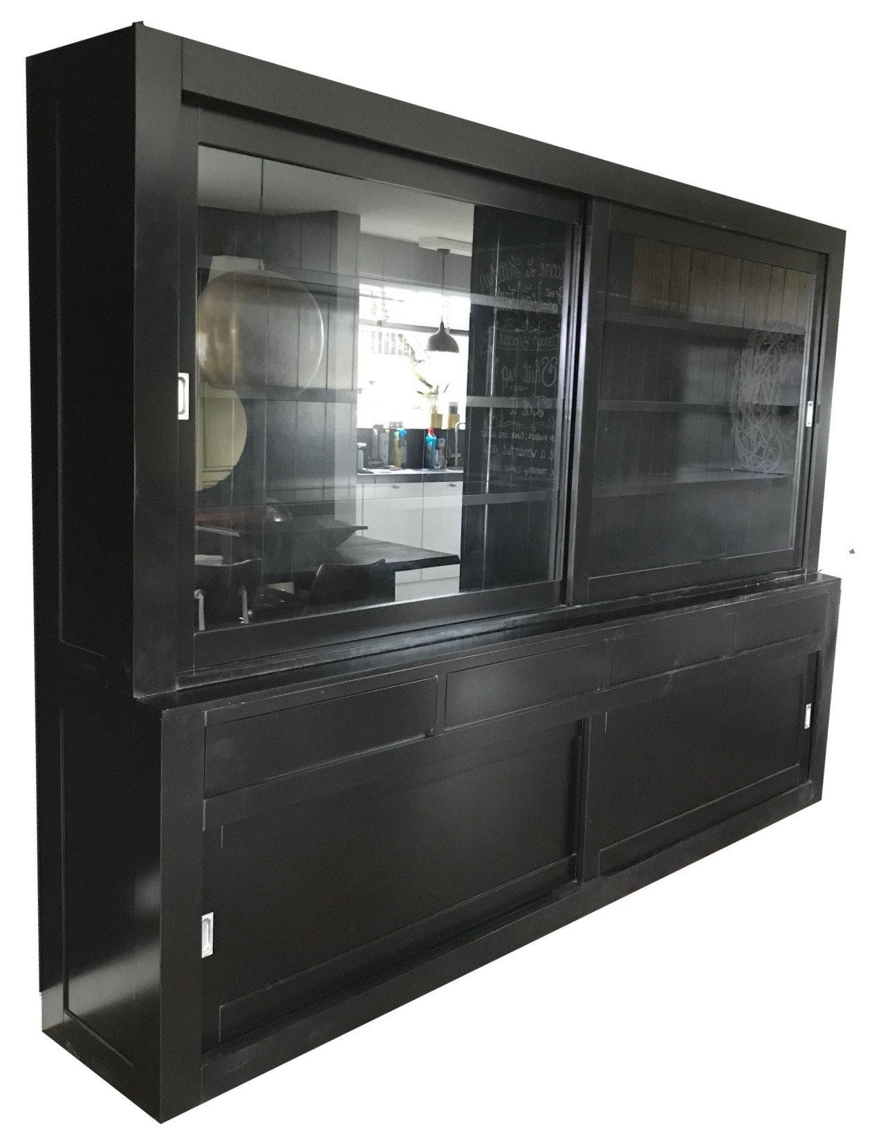 Buffetkast design soft close zwart - zwart 300 x 50/40 x 220 - nr. 1