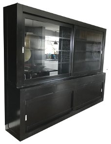 Buffetkast design soft close zwart - zwart 300 x 50/40 x 220