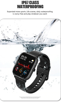 SMARTWACHT WATERDICHTE SMART HORLOGE HARTSLAGMETER FITNES - 2