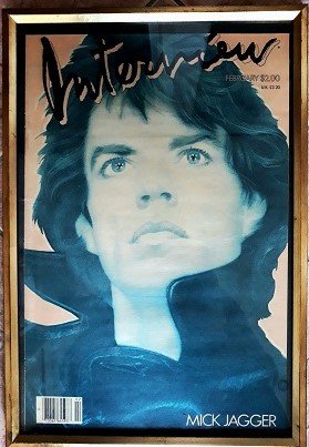 Mick Jagger. Cover van Interview Magazine 1985. Ingelijst. - nr. 1