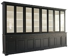 Winkelkast Oosterwolde zwart - wit 400 x 50/40 x 240cm