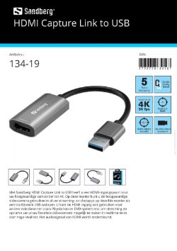 HDMI Capture Link to USB HDMI-ingangspoort voor uw hoogwaardige camcorder tot 4K.