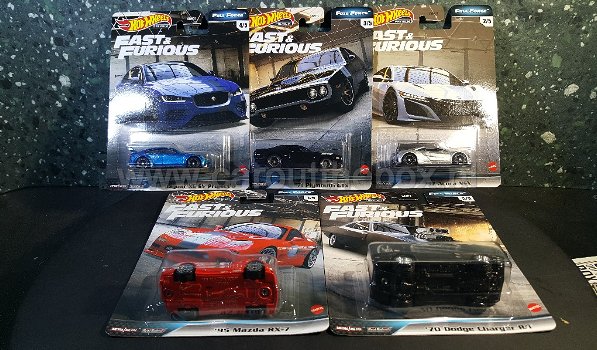 Hotwheels Fast & Furious serie in doos set 2 1:64 Hotwheels - 1