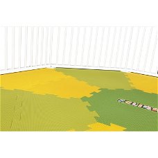 Speelmat voor grondbox Strolch® 1 + 7 - Kleur geel groen