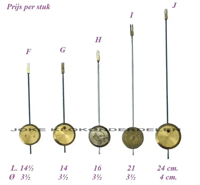 Franse pendule slinger = zie omschrijving = 41844 - nr. 1