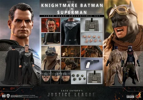 Hot Toys Zack Snyder's Justice League Action Figure 2-Pack 1/6 Knightmare Batman and Superman - 0