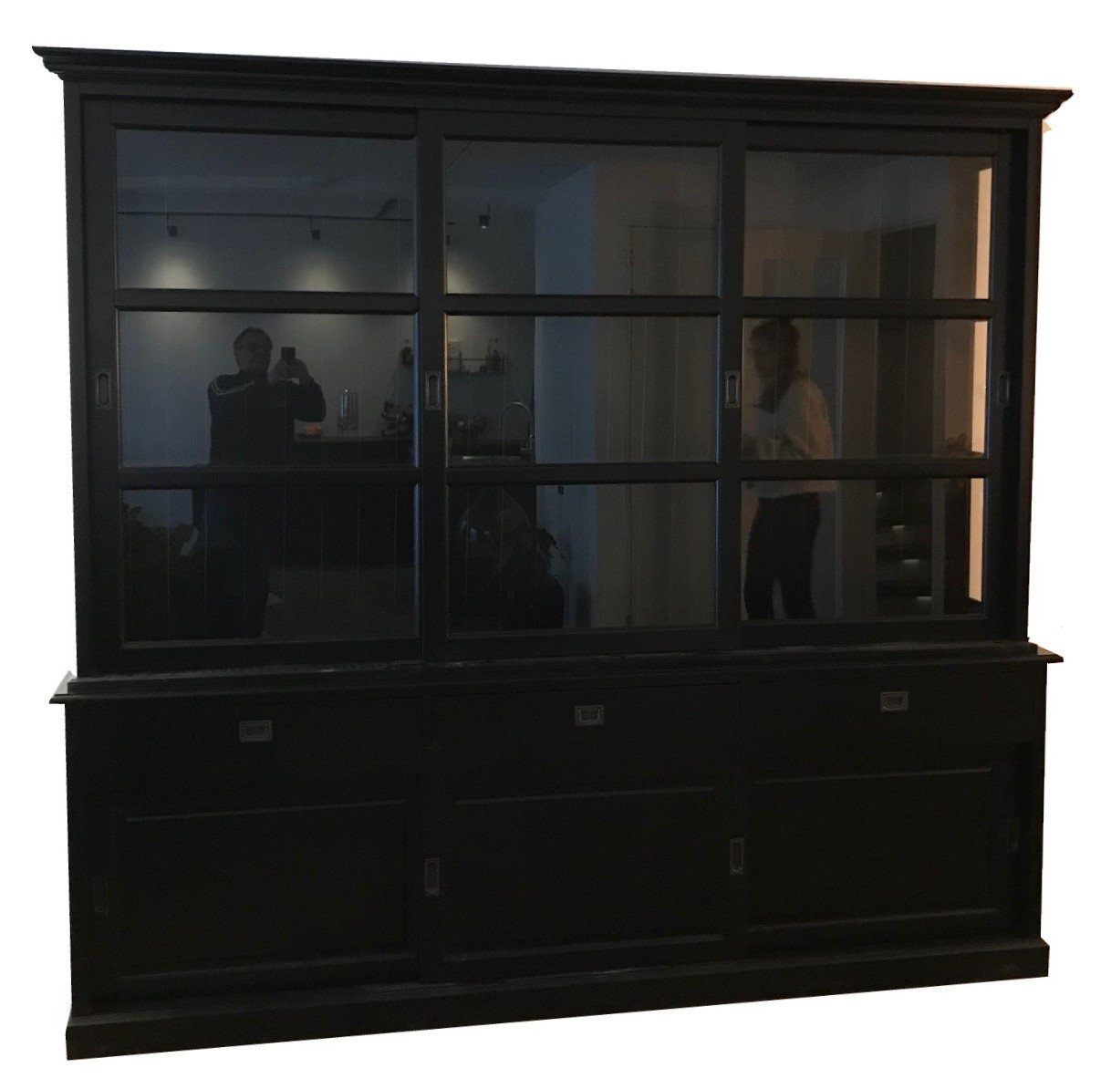 Buffetkast Putten zwart - zwart 260 x 50/40 x 240cm - nr. 1
