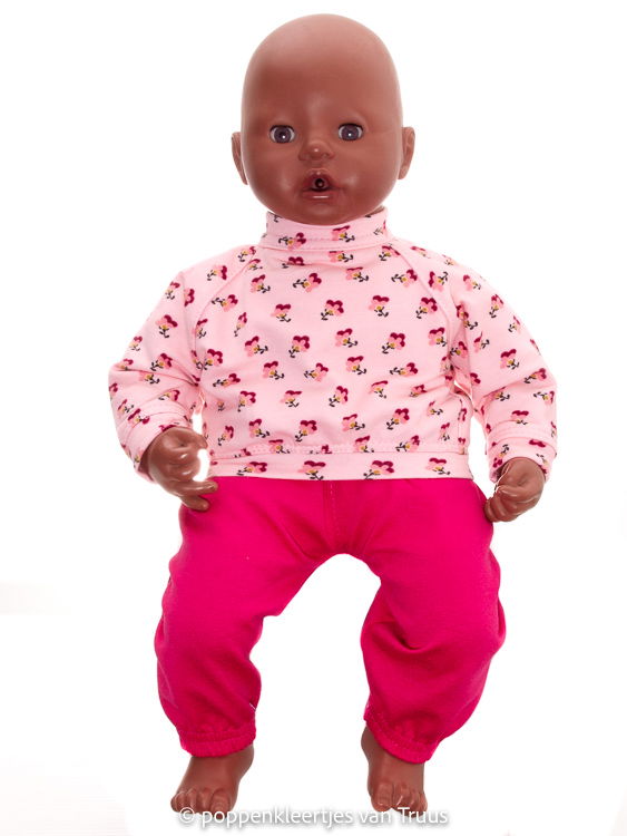 Annabel 46 cm Pyjama roze/fuchsia - nr. 1
