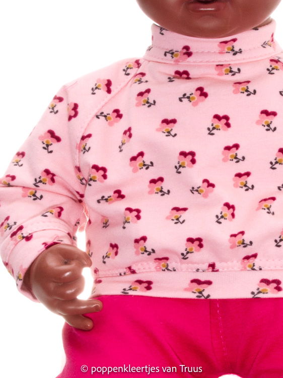 Annabel 46 cm Pyjama roze/fuchsia - Afbeelding 2