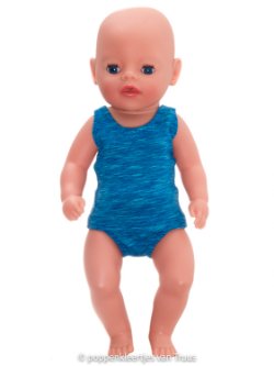 Baby Born Soft 36 cm Jongens ondergoed blauw/aqua