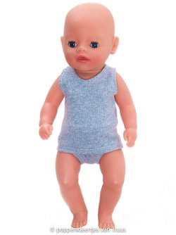 Baby Born Soft 36 cm Jongens ondergoed lichtblauw