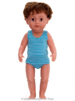 Baby Born 43 cm Jongens ondergoed blauw/grijs/streep