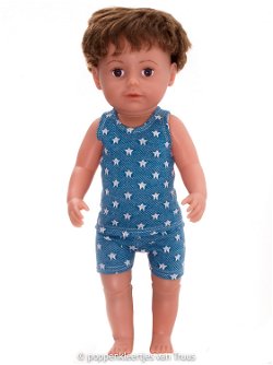 Baby Born 43 cm Jongens ondergoed blauw/sterren