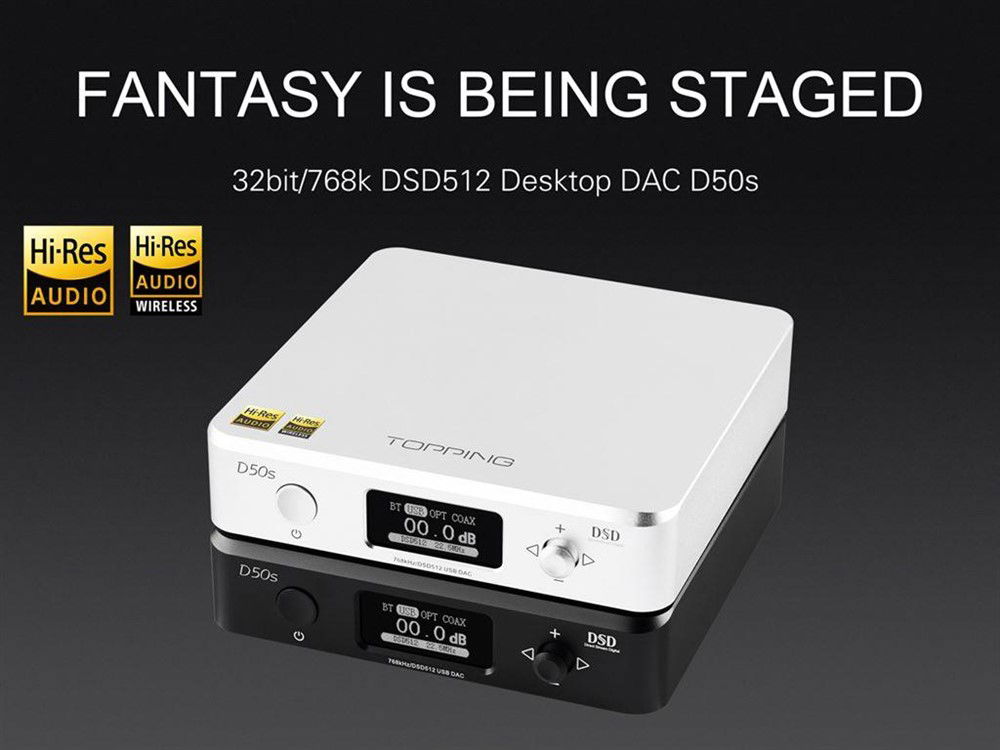 TOPPING D50S DAC 2x ES9038Q2M XMOS U208 Bluetooth 5.0 LDAC - nr. 1