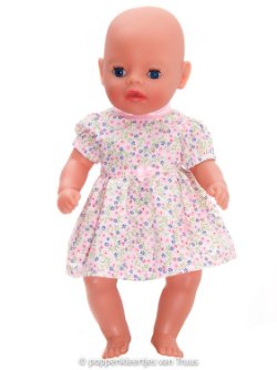 Baby Born Soft 36 cm Jurk setje bloemetjes/roze