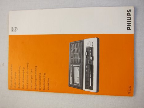 PHILIPS Tape-speler / recorder gebruiksaanwijzing boek N2222 (D289) - 4