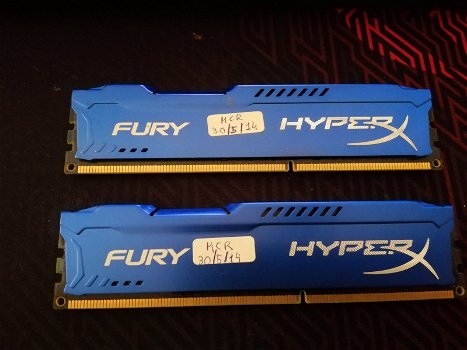 Kingston Hyper x FURY 2x4 GB DDR3 1600Mhz Cl10 - 0