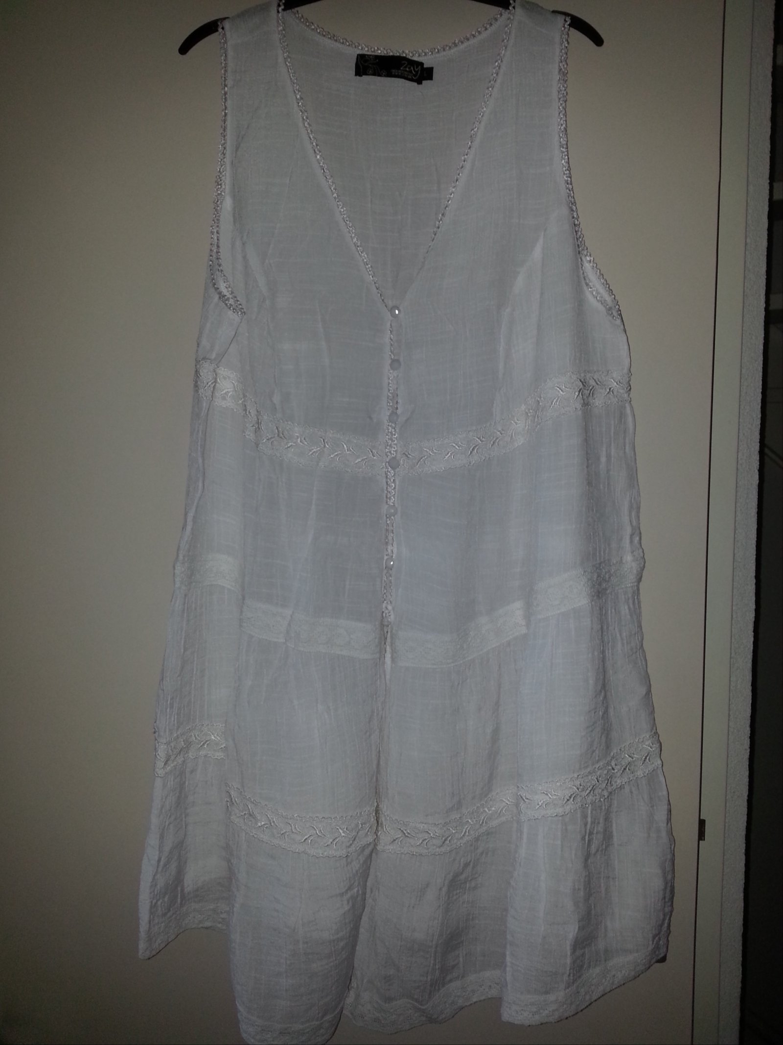 Witte romantische ibiza boho style zomerjurk - nr. 1