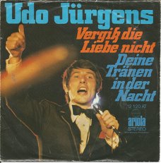 Udo Jürgens ‎– Vergiß Die Liebe Nicht (1972)