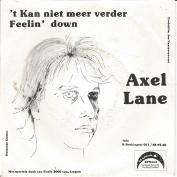 Axel Lane ‎– 'T Kan Niet Meer Verder - 0