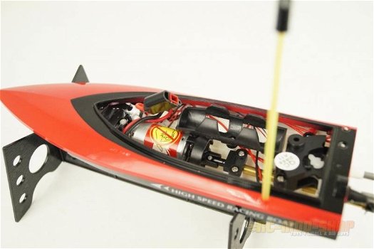 RC speedboot Barracuda rood 27mhz RTR 28cm - 3