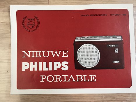Retro PHILIPS 22 RL 261 Radio introductie brochure 1966 (D328) - 0