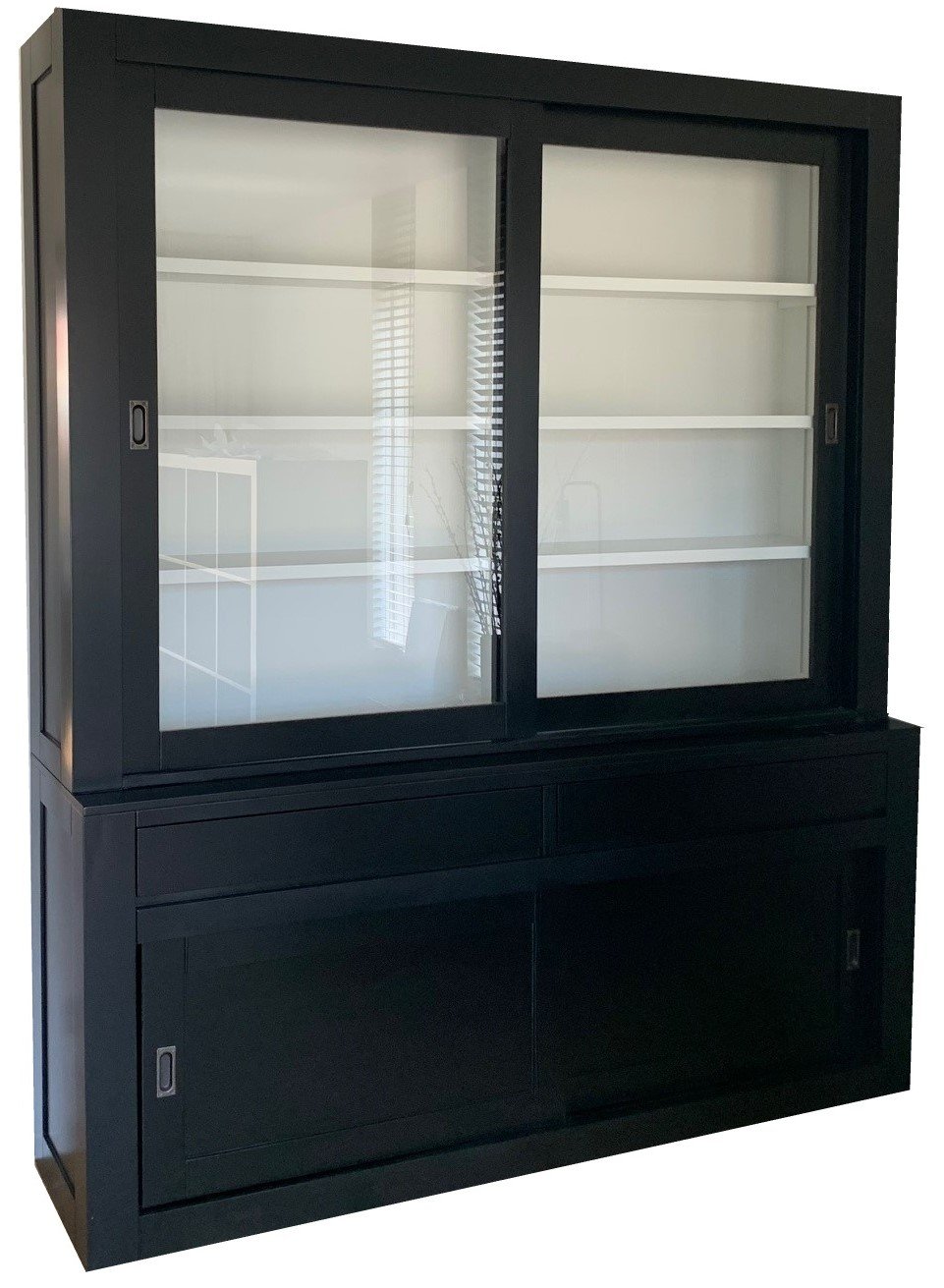 Buffetkast zwart - wit design XL soft close 200 x 240cm - nr. 1